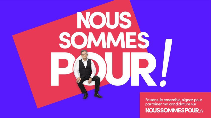 L'affiche de Jean-Luc Mélenchon pour demander un plébiscite des Français